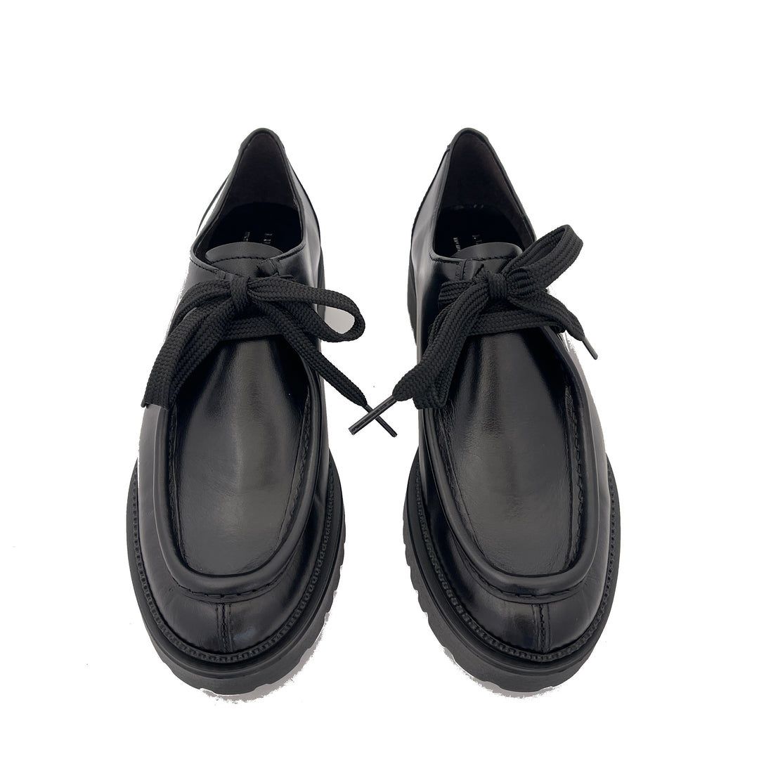 MOCASÍN CORDONES NEGRO MUJER - Luis Gonzalo 1966