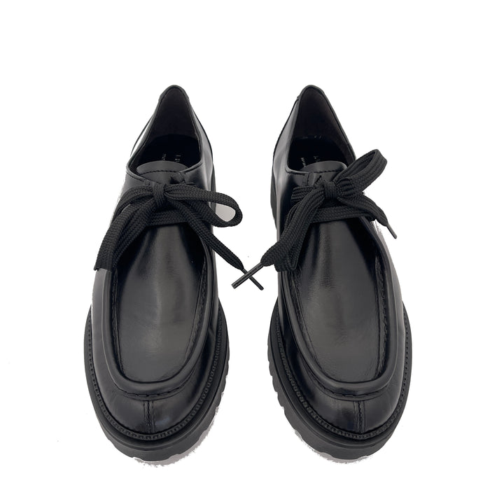 MOCASÍN CORDONES NEGRO MUJER - Luis Gonzalo 1966