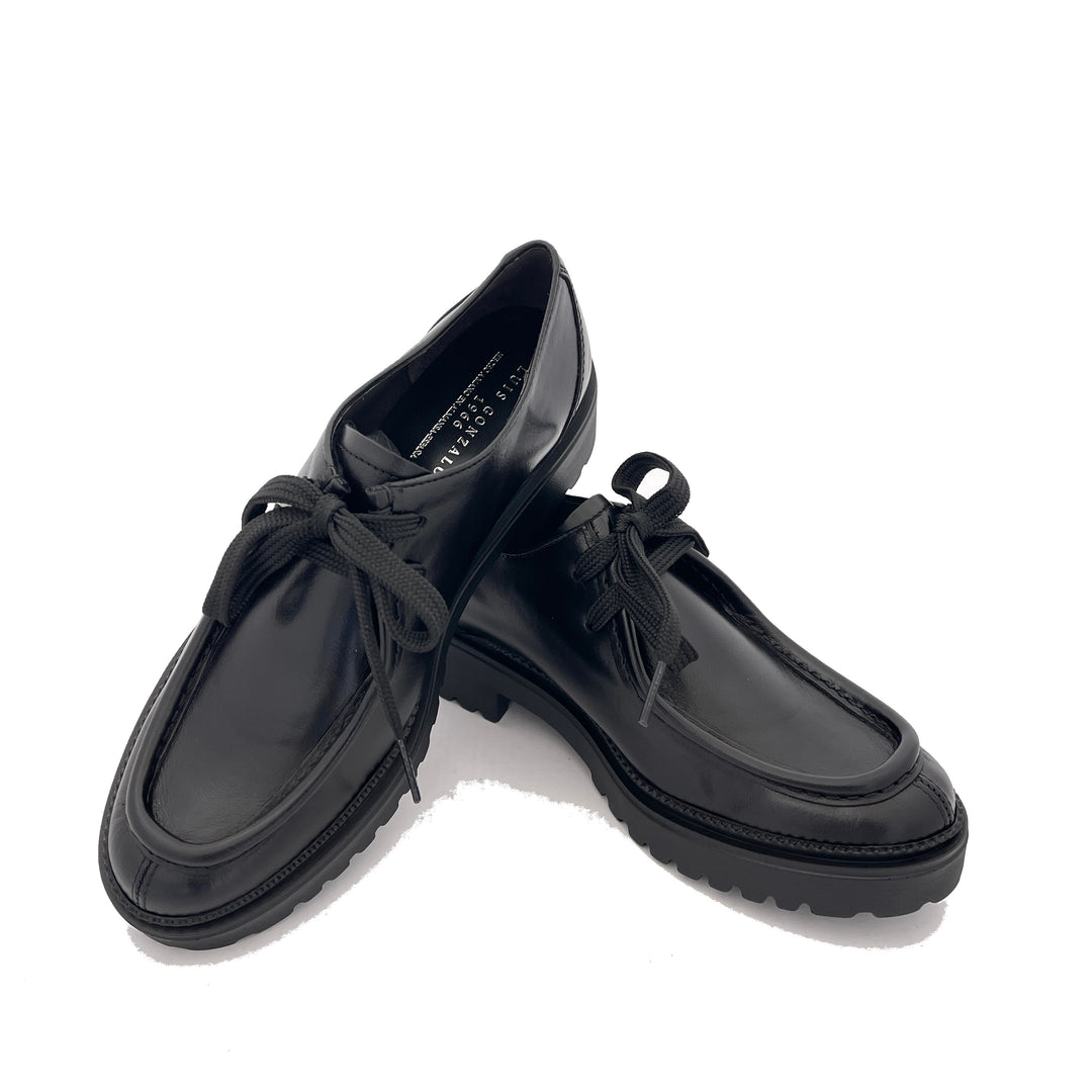 MOCASÍN CORDONES NEGRO MUJER - Luis Gonzalo 1966