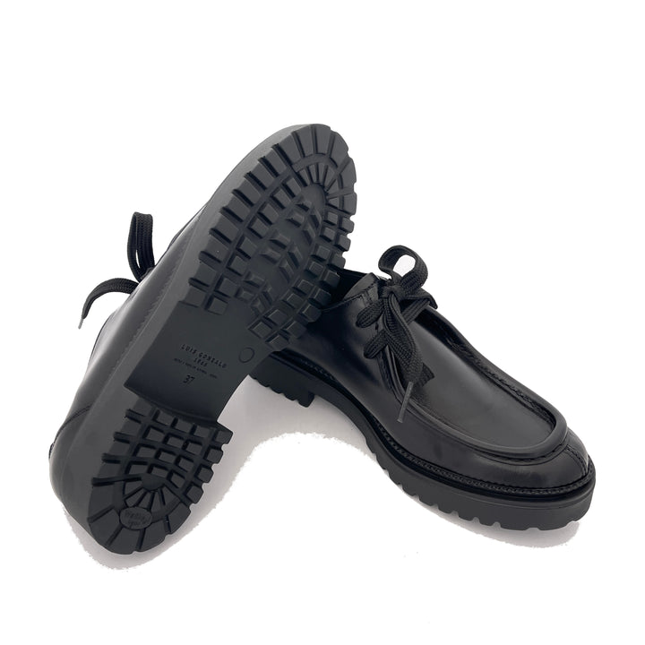 MOCASÍN CORDONES NEGRO MUJER - Luis Gonzalo 1966