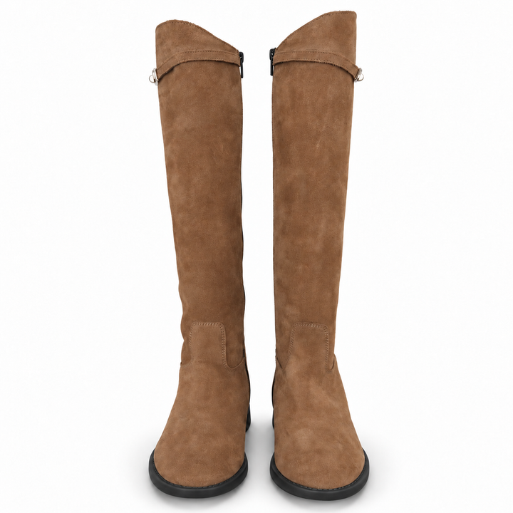 DUNKLER LEDERSTIEFEL FÜR DAMEN