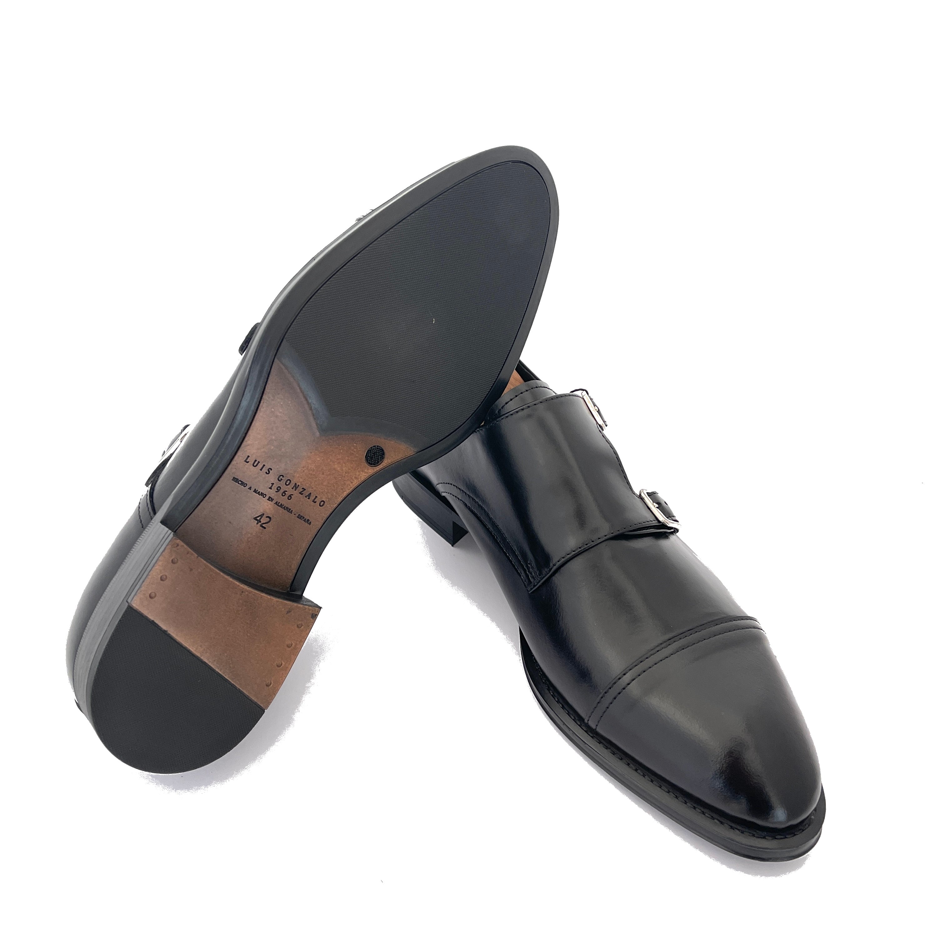 Zapatos doble hebilla online hombre