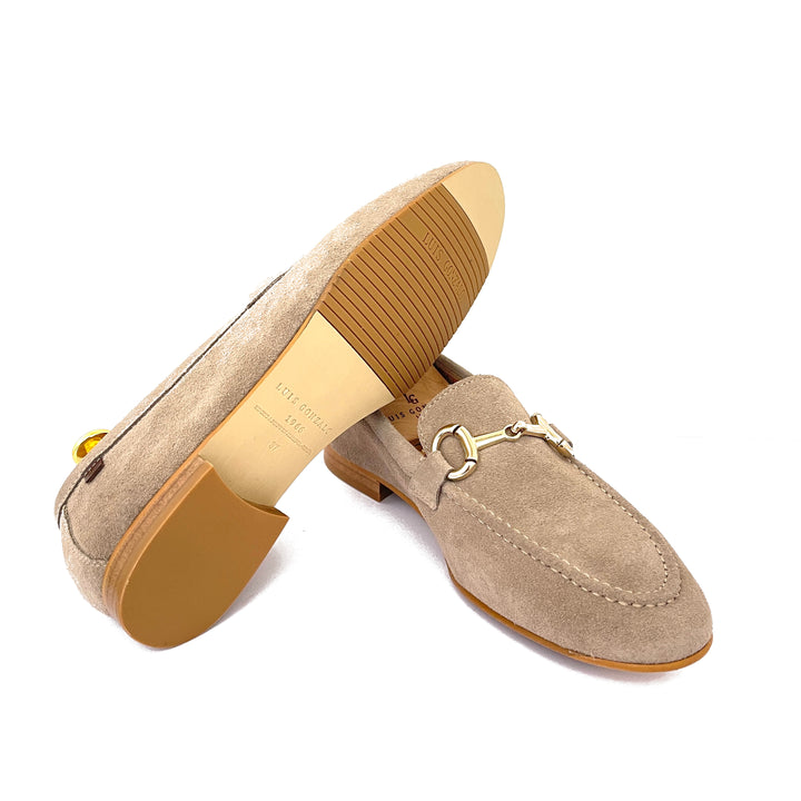 BEIGE WOMEN'S LOAFERS